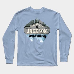 The Jackson Hole Exclusive Wyoming Snow Lovers Long Sleeve T-Shirt